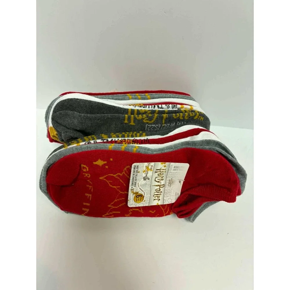Harry‎ Potter Gryffindor No Show Socks 12 Pair Pack Red Grey New
